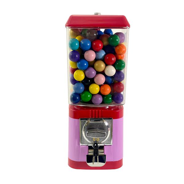 Gumball Vending Machine - 2 Euro coin slot - Color Pink-Red